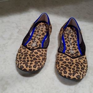 Rothy's shoes leopard print round toe collection. Size 9.